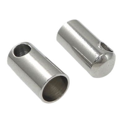 End caps made of surgical steel, inner diameter 4 mm