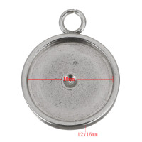 Round bed pendant made of surgical steel 10mm