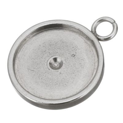 Round bed pendant made of surgical steel 10mm