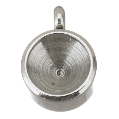Round bed pendant made of surgical steel 8mm