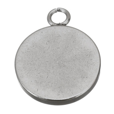 Round bed pendant made of surgical steel 6.35 mm