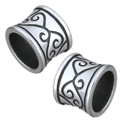 Bead with surgical steel ornaments