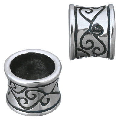 Bead with surgical steel ornaments