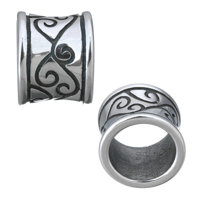 Bead with surgical steel ornaments