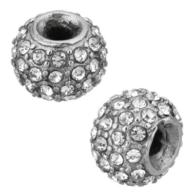 Bead ball with surgical steel chatons