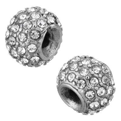 Bead ball with surgical steel chatons