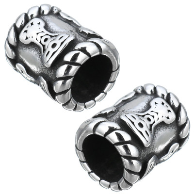 Bead with letter I from surgical steel