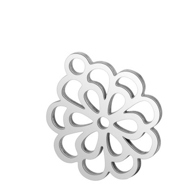 Surgical steel flower pendant