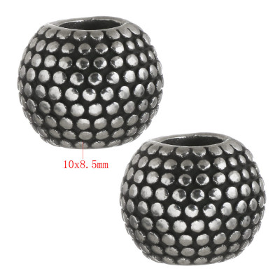Surgical steel large bead