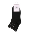 Women's socks with artificial pearls