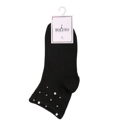 Women's socks with artificial pearls