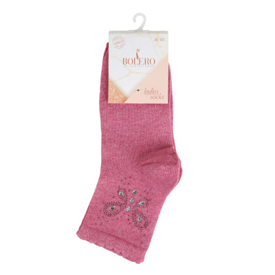 Women's socks with rhinestones