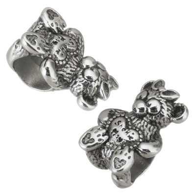 Miss bear bead with surgical steel bow