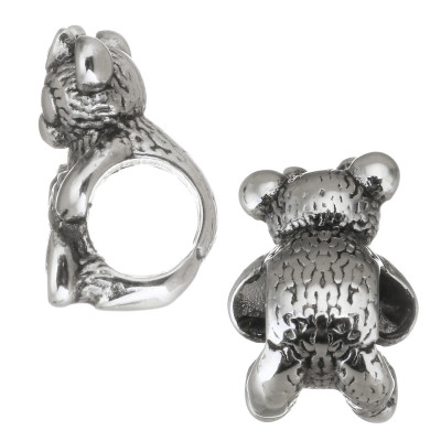 Miss bear bead with surgical steel bow