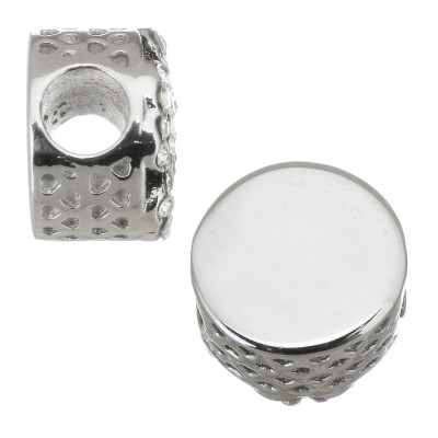 Bead chaton cloverleaf surgical steel