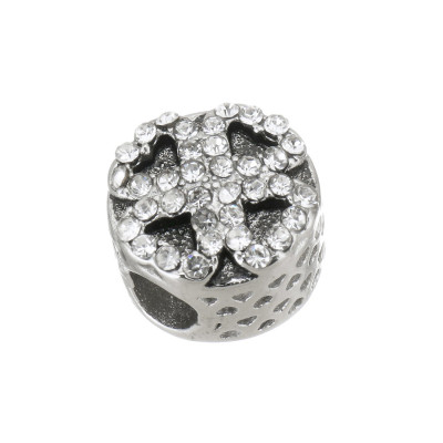 Bead chaton cloverleaf surgical steel