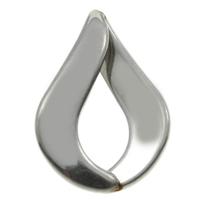 Pendant shaped drop polished from surgical steel