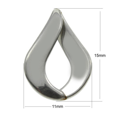 Pendant shaped drop polished from surgical steel