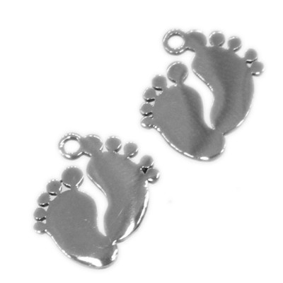 316 stainless steel foot pendant in two color variants