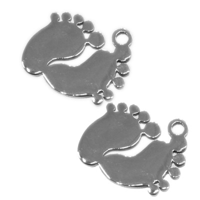 316 stainless steel foot pendant in two color variants