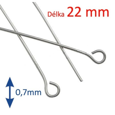 Eye needle 22mm of surgical steel