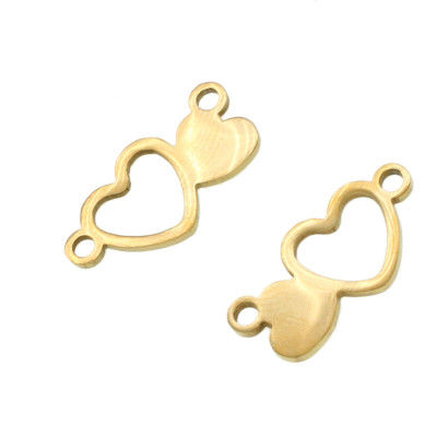 Connector connected heart surgical steel two color variants