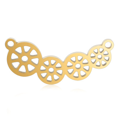 Connector connected wheels surgical steel two color variants