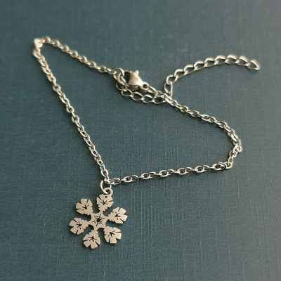 316 Stainless steel snowflake pendant two colors