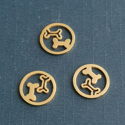 316 Surgical steel pendant with bone two color combinations