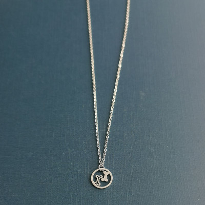 316 Surgical steel pendant with bone two color combinations