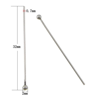 Rivet with 2mm ball length 32mm in surgical steel