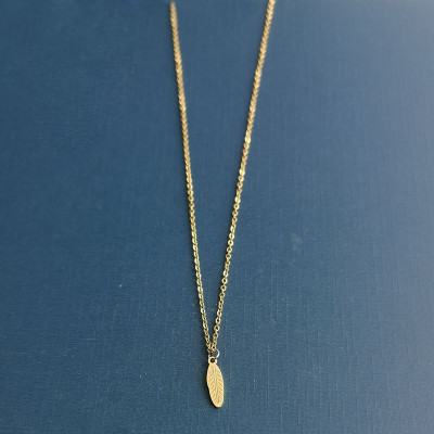 Surgical steel feather pendant two color combinations