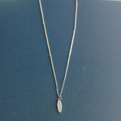 Surgical steel feather pendant two color combinations