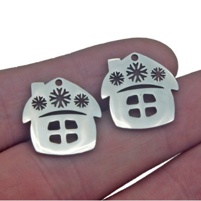316 Stainless steel house pendant two color combinations