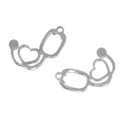 Pendant stethoscope made of surgical steel two color combinations