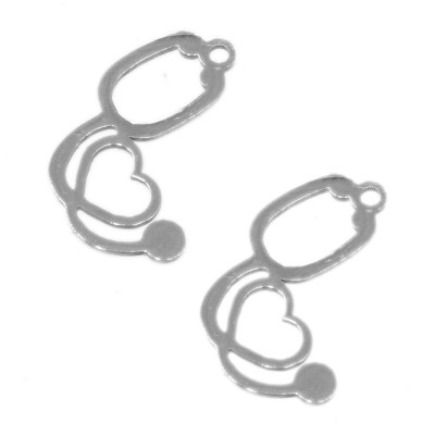 Pendant stethoscope made of surgical steel two color combinations