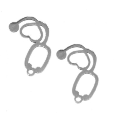 Pendant stethoscope made of surgical steel two color combinations