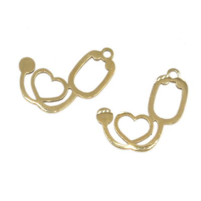 Pendant stethoscope made of surgical steel two color combinations