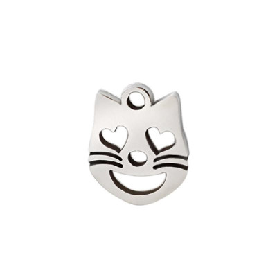 Cat pendant made of surgical steel five color combinations