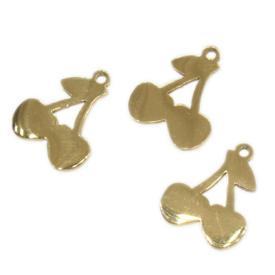 Surgical steel cherry pendant two color combinations