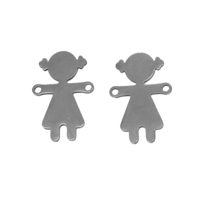 Connector little girl surgical steel two color variants