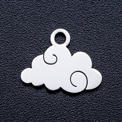 Surgical steel cloud pendant