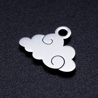 Surgical steel cloud pendant