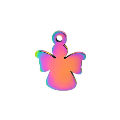 Pendant angel made of surgical steel 5 color combinations