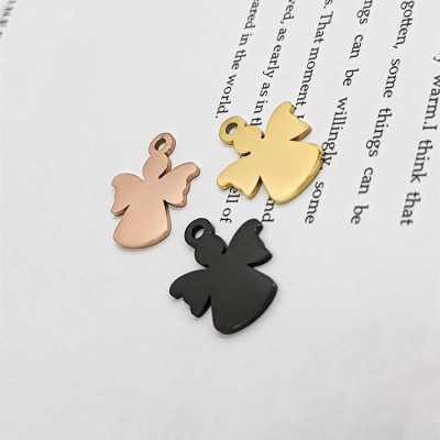Pendant angel made of surgical steel 5 color combinations
