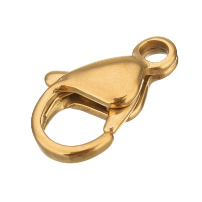 304 Stainless Steel Lobster Claw Clasps 15 x 9mm vakuum gold plating