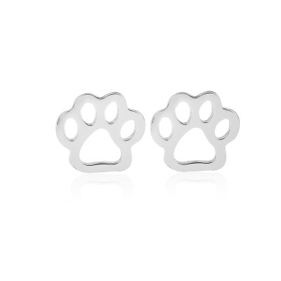 Surgical steel paw earrings