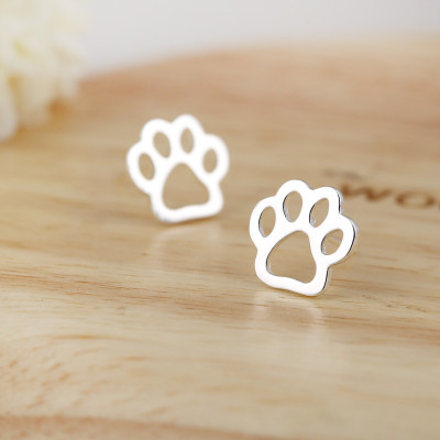 Surgical steel paw earrings