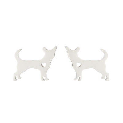 Surgical steel dog earrings