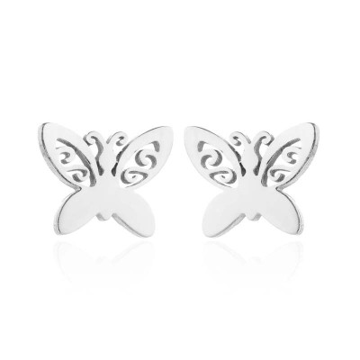 Surgical steel butterflies earrings